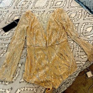Nude Sequin Romper